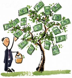 Picking From The Money Tree --- Image by © Images.com/Corbis